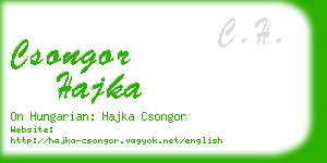 csongor hajka business card